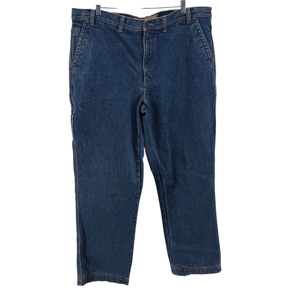 NWT Eddie Bauer Mens Easy Fitโ Carpenter Flannel Lined Stone Wash Jeans W44 L34